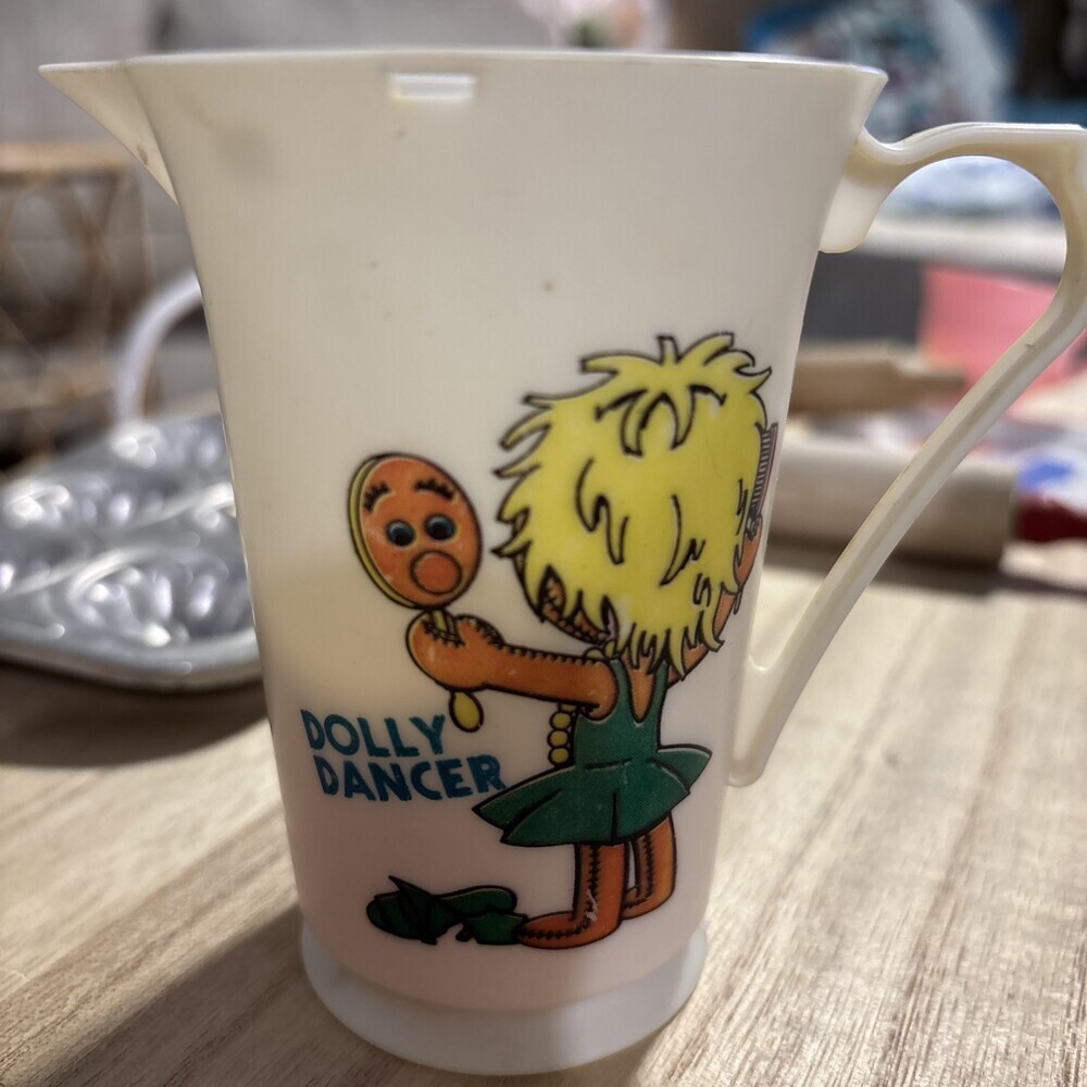 Vintage Dolly Dancer Pitcher Smug Mug 1970's Plastic
